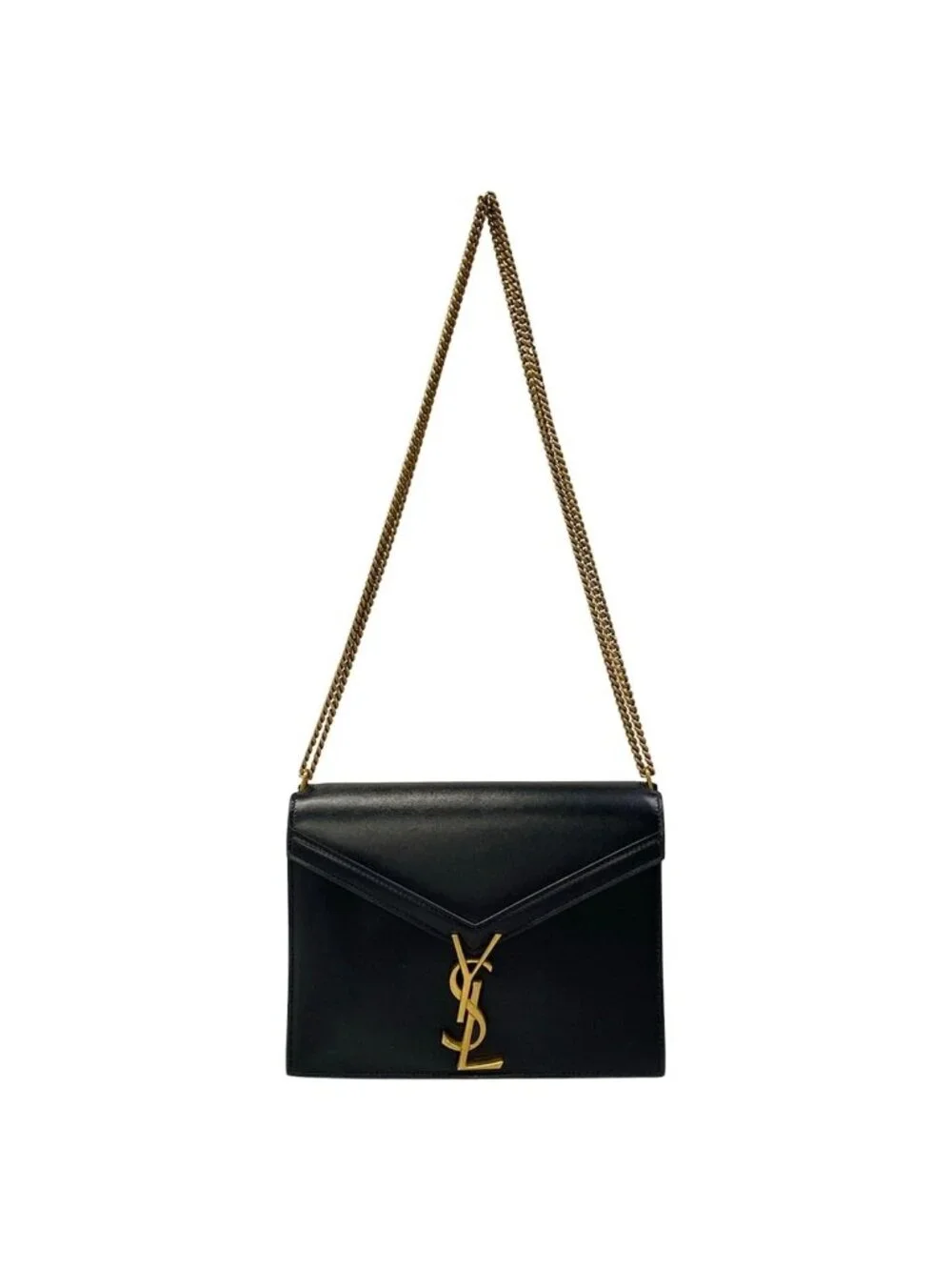 Saint Laurent Paris Shoulder Bag Cassandra Medium Black Chain Leather